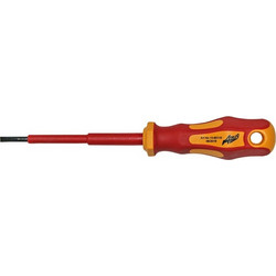 Adeleq Κατσαβίδι VDE 1000V Ίσιο 3x75mm με Κίτρινη-Κόκκινη Λαβή (15-65110)