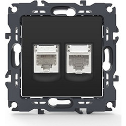 Acaelec Prime Πρίζα Τηλεφώνου RJ11 CAT3 & Δικτύου RJ45 CAT6 UTP Ματ Ανθρακί (1000113405)