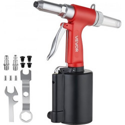 Κιτ όπλο πεπιεσμένου αέρα VEVOR με μύτη 2,4 mm 3,2 mm 4,0 mm 4,8 mm, δύναμη έλξης 1100 KG, Ασφαλής λαβή με 3 νύχια, Εργαλείο Air Pop Riveter για αυτοκίνητα, κατασκευές, βιομηχανική κατασκευή