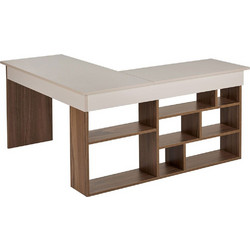 Hanah Home Vesper Γραφείο Cashmere-Walnut 130x50x72cm 838NRD1111