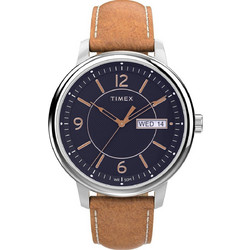 Timex Trend Ανδρικό Ρολόι με Καφέ Δερμάτινο Λουράκι TW2V29000