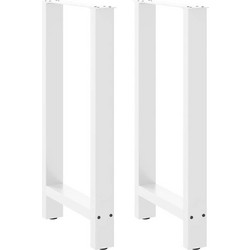 vidaXL Πόδια Τραπεζιού Μπαρ 2 τεμ. Λευκά 40x(90-91)cm Ατσάλι