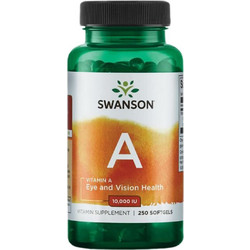 Swanson Vitamin A 10.000iu 250 Μαλακές Κάψουλες