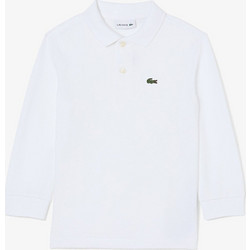 Lacoste Παιδικό Polo Μακρυμάνικο Λευκό 3PJ1542-001