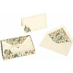 Κάρτα ευχετήρια Kartos 9x14 cm διπλή Florentine Peacock