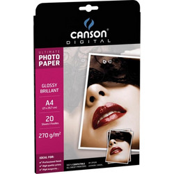 ΧΑΡΤΙ CANSON GLOSS ULTIMATE 270gr A4 21x29,7-20φ