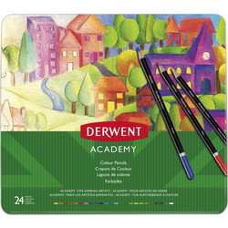Derwent Academy Κασετίνα Ξυλομπογιές Σετ 24τμχ