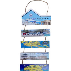 Διακοσμητικό Souvenir κρεμαστό - Greece - Σετ 2 τεμάχια - LY2602 - 125531