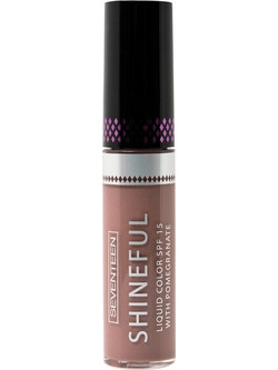 Seventeen Shineful Colour 01 Nude Tan Long Lasting Shimmer Liquid Κραγιόν 10ml
