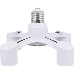VenCore 6373-10015 - 4xE27 Bulb Adaptor 4x60W Max - Αντάπτορας - Μετατροπέας από 1xE27 σε 4xE27 Ντουί 0 έως 230 Volt Μέγιστη Θερμοκρασία έως 160C & 4x60 Watt Μέγιστο Φορτίο