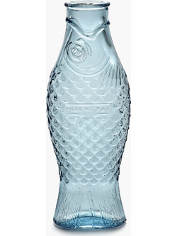 Καράφα Fish & Fish - Γυάλινη Ανοιχτό Μπλε L10.6 x W7.5 x H29 cm SERAX