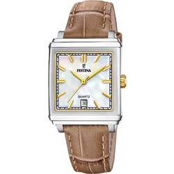 Festina Γυναικείο Ρολόι με Καφέ Δερμάτινο Λουράκι F20682/4