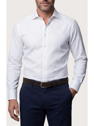 CAMICISSIMA non iron cotton shirt BAKUH11753-WHITE White