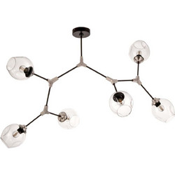 Inlight 6129-6 Μεταλλική Πλαφονιέρα Οροφής Μαύρη