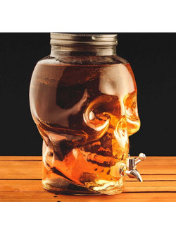 HGL ΓΥΑΛΙΝΟ ΔΟΧΕΙΟ ΣΕΡΒΙΡΙΣΜΑΤΟΣ SKULL DRINKS COCKTAIL 8LT (TOB29665)