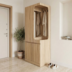 Έπιπλο εισόδου Feby pakoworld sonoma 80x50.5x190εκ - PAKOWORLD