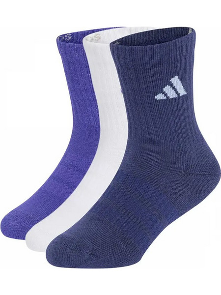 CUSHIONED SPORTSWEAR CREW SOCKS 3 PAIR PACK PURPUR/WHITE/DKBLUE