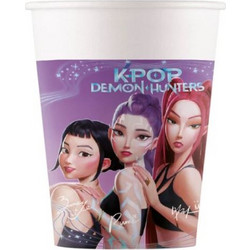 Ποτήρια Πάρτυ Χάρτινα 200ml K-Pop Demon Hunters (8 τμχ) (0026673)