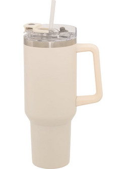 Κούπα Θερμός Με Λαβή & Καλαμάκι 1.2lt F-V Alex 198062 Beige
