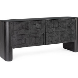 Bizzotto Sinnar Μπουφές Ξύλινος Mango Μαύρος 185x45x80