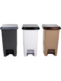 Κάδος πεντάλ SLIM σε χρώμα λευκό 25Lt 23x30x46