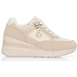 Sneakers μπεζ σουέτ με φερμούαρ