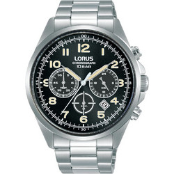 Lorus Ανδρικό Ρολόι Χρονογράφος με Ασημί Μεταλλικό Μπρασελέ RT303KX9