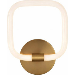 VenCore Seren Gold 6093-20064 - Μοντέρνο Επιτοίχιο Φωτιστικό Απλίκα LED 12W Χρυσό Αλουμίνιο με Ρυθμιζόμενο CCT Λευκό - Ημέρας - Θερμό - Χειρισμός CCT