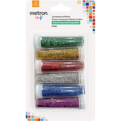 Χρυσόσκονη Metron Craft 6gr x 6τμχ μεταλλικά χρώματα