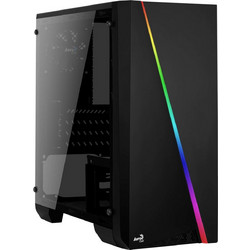 Aerocool Cylon Mini Black Gaming Mini Tower Κουτί Υπολογιστή RGB με Πλαϊνό Παράθυρο