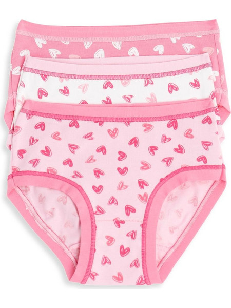 Παιδικά Εσώρουχα Slip Cotonella Hearts Κορίτσι 1P100 (3 Pack) - Πολύχρωμα