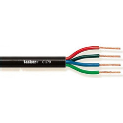 C279 PVC BLACK | Στρογγυλό Εύκαμπτο Καλώδιο Ηχείων 4x4.00mm, Μαύρο (Κουλ. 100m)