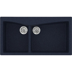 Sanitec Classic 326 Επικαθήμενος Νεροχύτης Γρανίτη Ματ Granite Blue 93x51cm