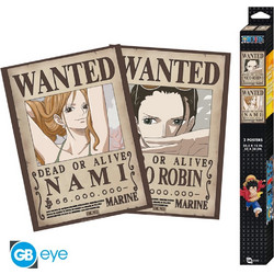 One Piece - Wanted Nami & Robin Poster Set (2 Posters, 52 x 38 cm)