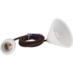 Lampholder E27 Design set ar Textilekabel brown SHADA