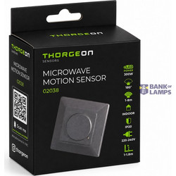 Microwave Motion Sensor 1200W Incand. / 300W LED IP20 8m Anthracite THORGEON