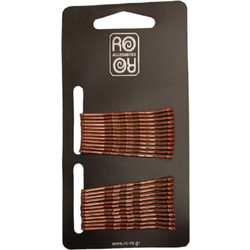 Ro-Ro Accessories Τσιμπιδάκια Καφέ Σετ 24 Τμχ (12-0030)