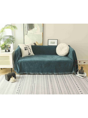 Ριχτάρι Chenille Με Κρόσια 180Χ280 C12-180X280-5 Πράσινο