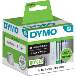 Ετικέτες για Εκτυπωτή Ετικετών Dymo 38x190mm White 110St/Roll