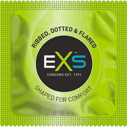 EXS Ribbed Dotted & Flared Προφυλακτικό Λεπτό με Ραβδώσεις & Λιπαντικό 1τμχ