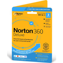 Norton 360 Deluxe για 3 Συσκευές και 1 Έτος Χρήσης με 25GB Cloud (Ηλεκτρονική Άδεια)