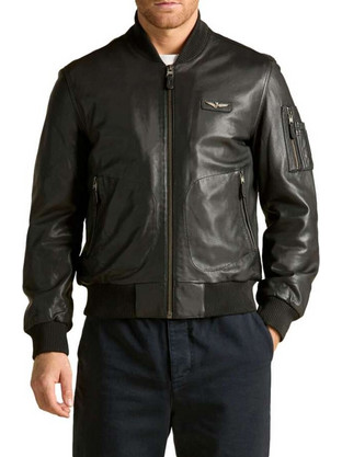 Aeronautica Militare Ανδρικό Μπουφάν Bomber Μαύρο PN0966-01