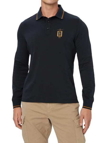 Aeronautica Militare Ανδρική Μπλούζα Polo Μακρυμάνικη Blu Navy PO1940-8184