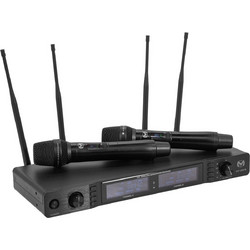 Mac Mah UHF 2000M UHF 640-690MHz Σετ 2 Μικρόφωνα Χειρός με Δέκτη