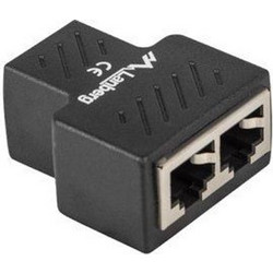 Lanberg Cable splitter/Combiner Black - (ADS-RJ45-2RJ45-OS)