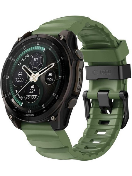 Tech-Protect Motion Λουράκι Σιλικόνης Military Green (Garmin Fenix 51mm)