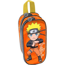 Karactermania Naruto Shippuden Chikara 3D Κασετίνα με 2 Θήκες Πορτοκαλί 04700