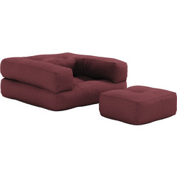 Πολυθρόνα-Κρεβάτι Futon MINI CUBE - Karup - 710 Bordeaux