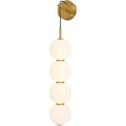 ΑΠΛΙΚΑ ΤΟΙΧΟΥ ΜΕΤΑΛΛΙΚΗ LED ΓΥΑΛΙ 19W 1482Lm 3000K 160 Χ650mm ΜΠΡΟΝΖΕ-ΛΕΥΚΟ ARTE ILLUMINA TREA