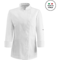Σακάκι Σεφ EGOCHEF 100% Microfiber Γυναικείο Λευκό με Μακρύ Μανίκι Easy Girl X-LARGE